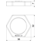 Контргайка M25X1.5 116M VDE 116 M25 LGR PA