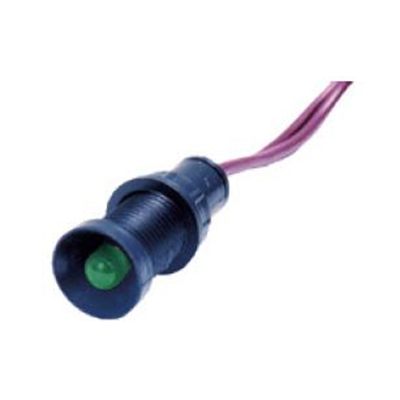 Kontrolka diodowa zielona, klosz 5 mm, 230V