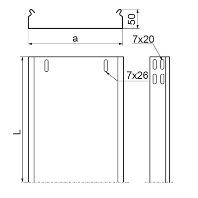 Короб, KBP100H50/3