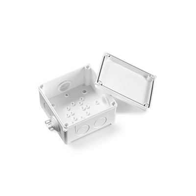 Короб настінний з сальниками 118х118х68мм IP55 білий