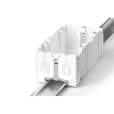 Коробка монтажна двополюсна для електропроводки fi60mm 48x71x142mm біла