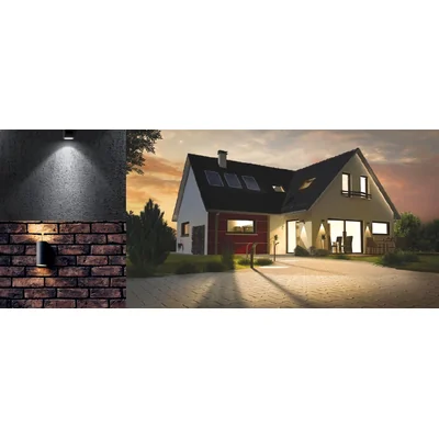 KORONA Two-way floodlight 12W 560lm 4000K 230V 120° IP65 square graphite