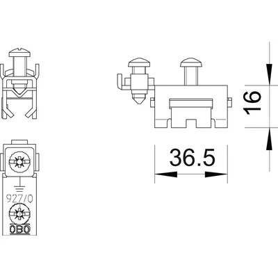 Körper für Klemme 927/1 VA