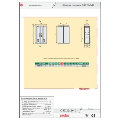 Корпус ребристий ОСЗ 26 х 2 х 40