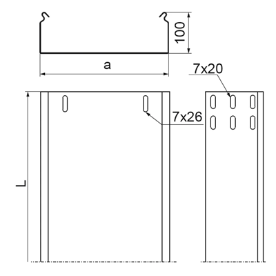 Korytko, KBP100H100/3