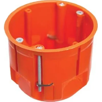 Krabice PK60 LUX do dutých stěn, hloubka 60 mm, Ø68, se šrouby, oranžová, IP30