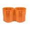 Krabice pod omítku 60 mm, extra hluboká, 80 mm, se šrouby, připojena konektorem KG71, oranžová