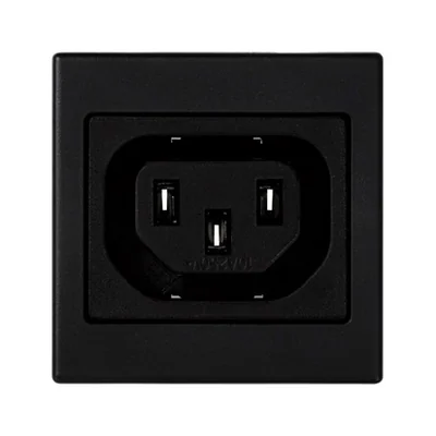 Кришка К45 розетка IEC320 230V "мама" (C13) сірий графіт