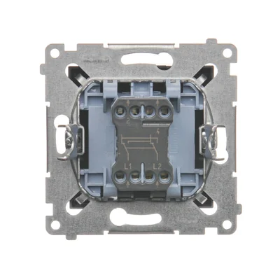 Křížový konektor (modul) 16A 250V šroubové svorky antracit (kovový)