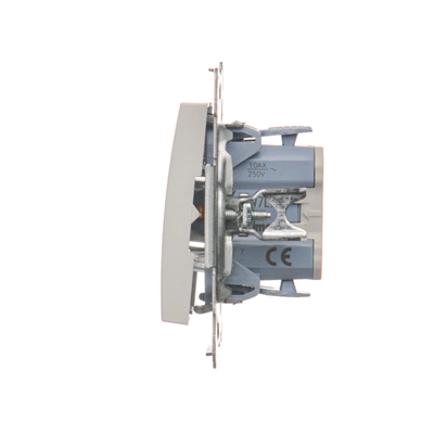 Křížový konektor s LED podsvícením (modul) 10A 250V rychlospojky bílé