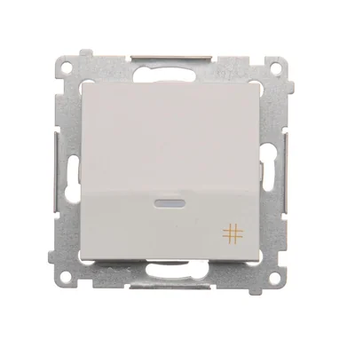 Křížový konektor s LED podsvícením (modul) 10A 250V rychlospojky bílé