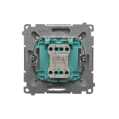 Křížový konektor s podsvícením (modul) 10A 250V nerezové šroubové svorky (kovové)