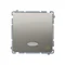 Křížový vypínač s podsvícením (modul) 230V, metalický satén