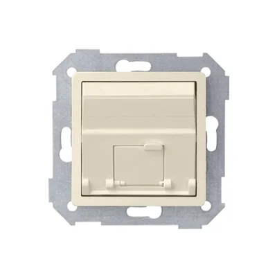 Kryt zásuvky RJ45 x1, šikmý, béžový