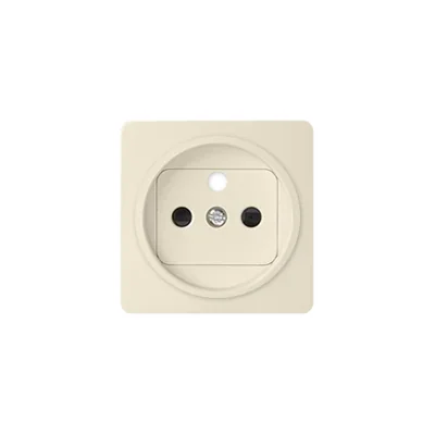 Kryt zásuvky s uzemněním, béžový