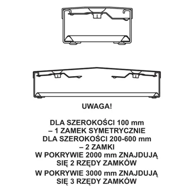 Kryt žebříku se zámkem, PZDDC600/3