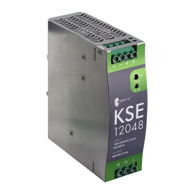 KSE 12048M 230/48VDC 2.5A stabilized switching power supply with protection and voltage regulation IP20 TH-35