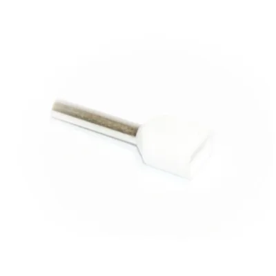 Kupferisolierte Doppelhülsenklemme 2x0,75mm² 10mm DUID-2x0,75-10BI weiß