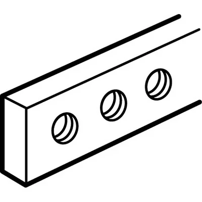 Kupferschiene mit Löchern M5 12x4mmx1 m