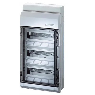 KV 3536 Aufputzverteiler KV, IP 54, 3x12 Module, mit Klemme schraubenloser Fixconnect