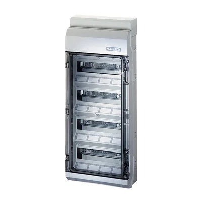 KV 9448 Aufputz-Verteilerkasten KV, IP 65, 4x12 Module, mit schraubenlosen Fixconnect-Klemmen