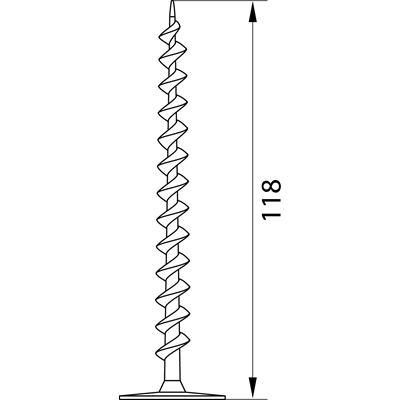 KWM-120 screw-in dowels for installation in insulation