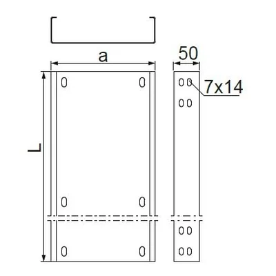 KZP300H50/3 Tray sheet thickness - 1.50 mm