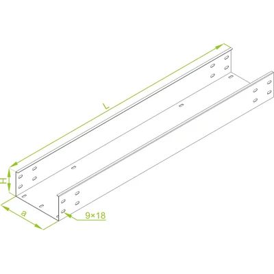 KZP400H100/3 Korytko gr. blachy - 1,50 mm
