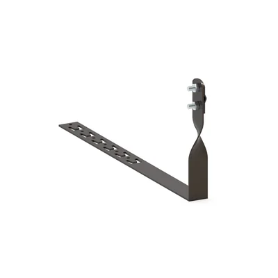 [LA 9005] Soporte para tejas retorcido con gancho L-415mm; H-150mm