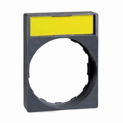 Label holder 30 x 40 mm - with blank label - for unit - dia. 22mm, round head