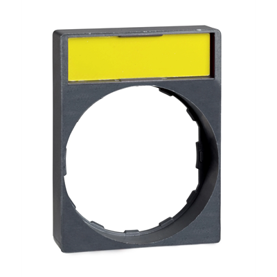Label holder 30 x 40 mm - with blank label - for unit - dia. 22mm, round head