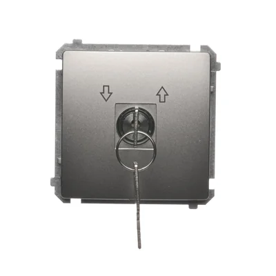 Łącznik chwilowy żaluzjowy z kluczem, 3 pozycyjny satyna metalik