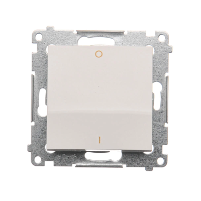 Łącznik dwubiegunowy (moduł) 10A, 250V, szybkozłącza, biały