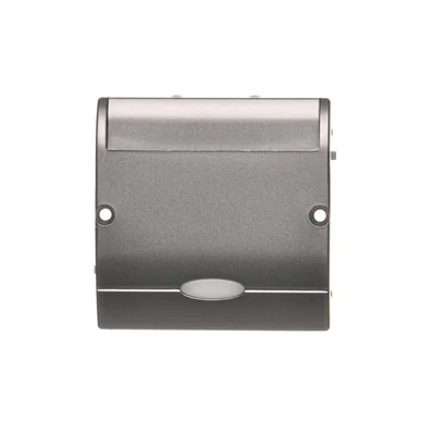 Łącznik hotelowy pojedynczy z podświetleniem, 10A, inox metalik