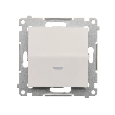 Łącznik jednobiegunowy z sygnalizacją załączenia LED (moduł) 10A 250V szybkozłącza biały
