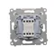 Łącznik krzyżowy (moduł) 10A 250V szybkozłącza srebrny (metalik)