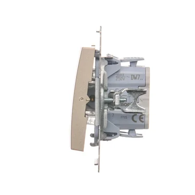 Łącznik krzyżowy (moduł) 10A 250V szybkozłącza złoty (metalik)
