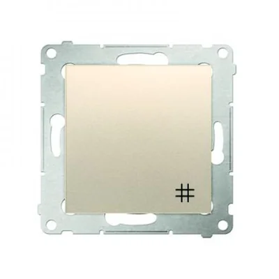Łącznik krzyżowy (moduł) 10A 250V szybkozłącza złoty (metalik)