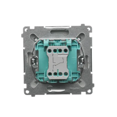 Łącznik schodowy (moduł) 10A 250V zaciski śrubowe satyna (metalik)