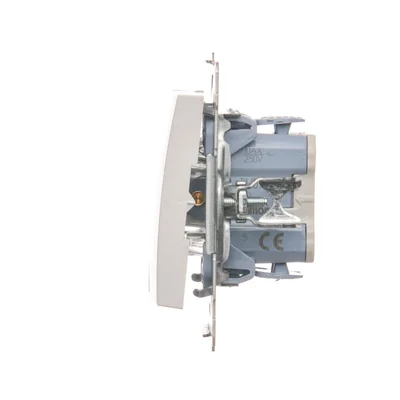 Łącznik świecznikowy (moduł) 10A 250V szybkozłącza biały