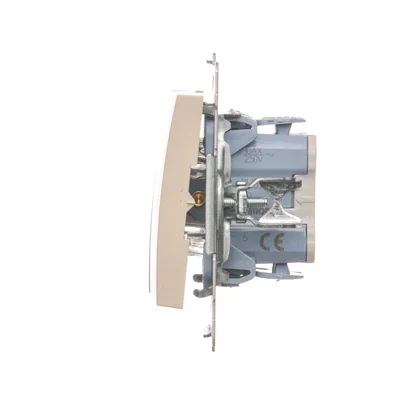 Łącznik świecznikowy (moduł) 10A 250V szybkozłącza krem