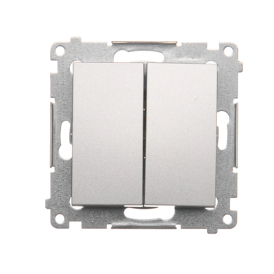 Łącznik świecznikowy (moduł) 10A 250V szybkozłącza srebrny (metalik)