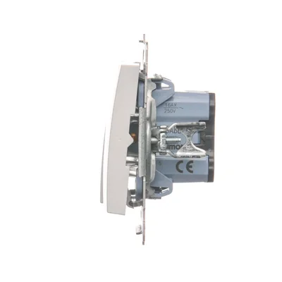 Łącznik świecznikowy z podświetleniem LED i do wersji (moduł) 230V, biały