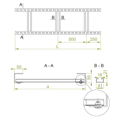 Ladder DMC300H55/3