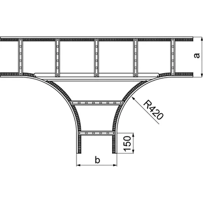 Ladder tee, TDC200H50 N