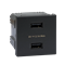 Ładowarka USB K45 2x USB 2.0 - A 5V DC 2,1A grafit