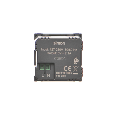 Ładowarka USB K45 2x USB 2.0 - A 5V DC 2,1A grafit