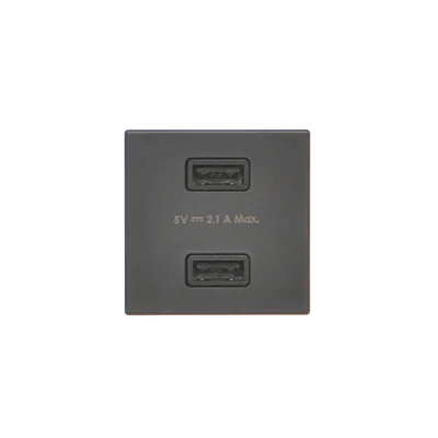 Ładowarka USB K45 2x USB 2.0 - A 5V DC 2,1A grafit