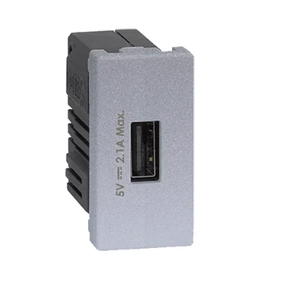 Ładowarka USB K45 USB 2.0 - A 5V DC 2,1A aluminium