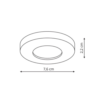 LAGOS Lampada da incasso rotonda IP65 bianca